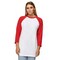BELLA+CANVAS Three-Quarter Crewneck Baseball T-Shirt Raglan Sleeve Unisex Cotton Blend Casual Wear Athletic Style Tee